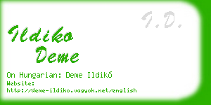 ildiko deme business card