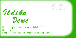 ildiko deme business card